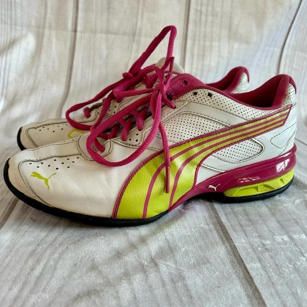 Vintage Puma Athletic lace up running sneakers Y2K Sporty lounge colorful 8​​ - Picture 7 of 11
